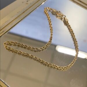 10K Gold Rope Chain Bracelet